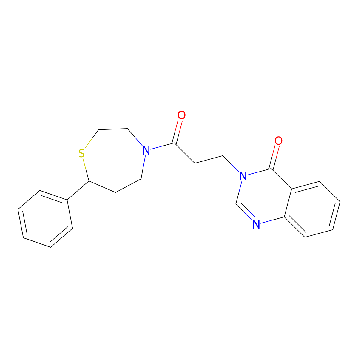 3-(3-oxo-3-(7-phenyl-1,4-thiazepan-4-yl)propyl)quinazolin-4(3H)-one molecular structure, CAS 1797562-03-8