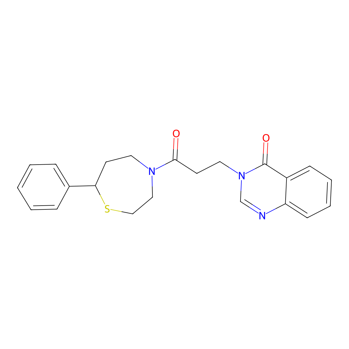 3-(3-oxo-3-(7-phenyl-1,4-thiazepan-4-yl)propyl)quinazolin-4(3H)-one molecular structure, CAS 1797562-03-8