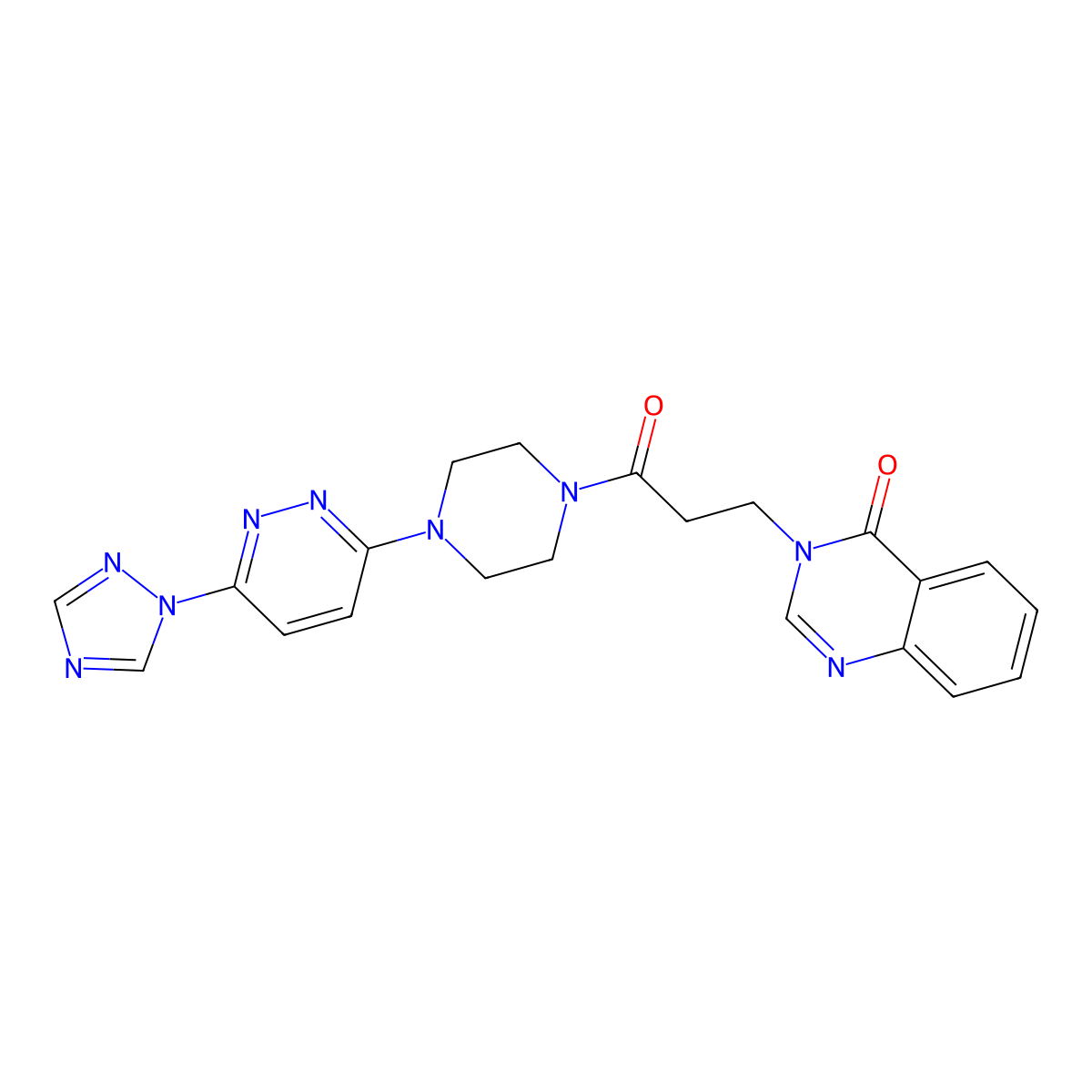 3-(3-(4-(6-(1H-1,2,4-triazol-1-yl)pyridazin-3-yl)piperazin-1-yl)-3-oxopropyl)quinazolin-4(3H)-one molecular structure, CAS 1797564-48-7
