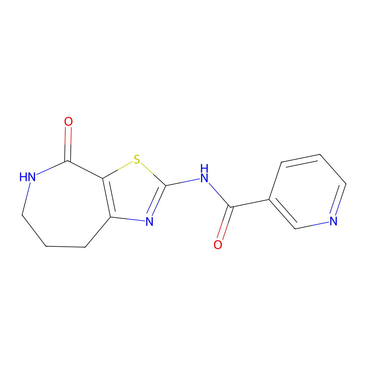 N-(4-oxo-5,6,7,8-tetrahydro-4H-thiazolo[5,4-c]azepin-2-yl)nicotinamide molecular structure, CAS 1797565-82-2