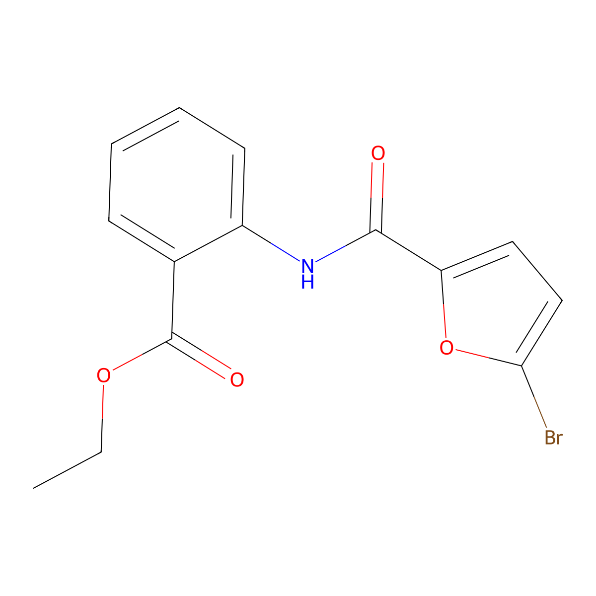 Ethyl 2-[(5-bromofuran-2-carbonyl)amino]benzoate molecular structure, CAS 179757-61-0