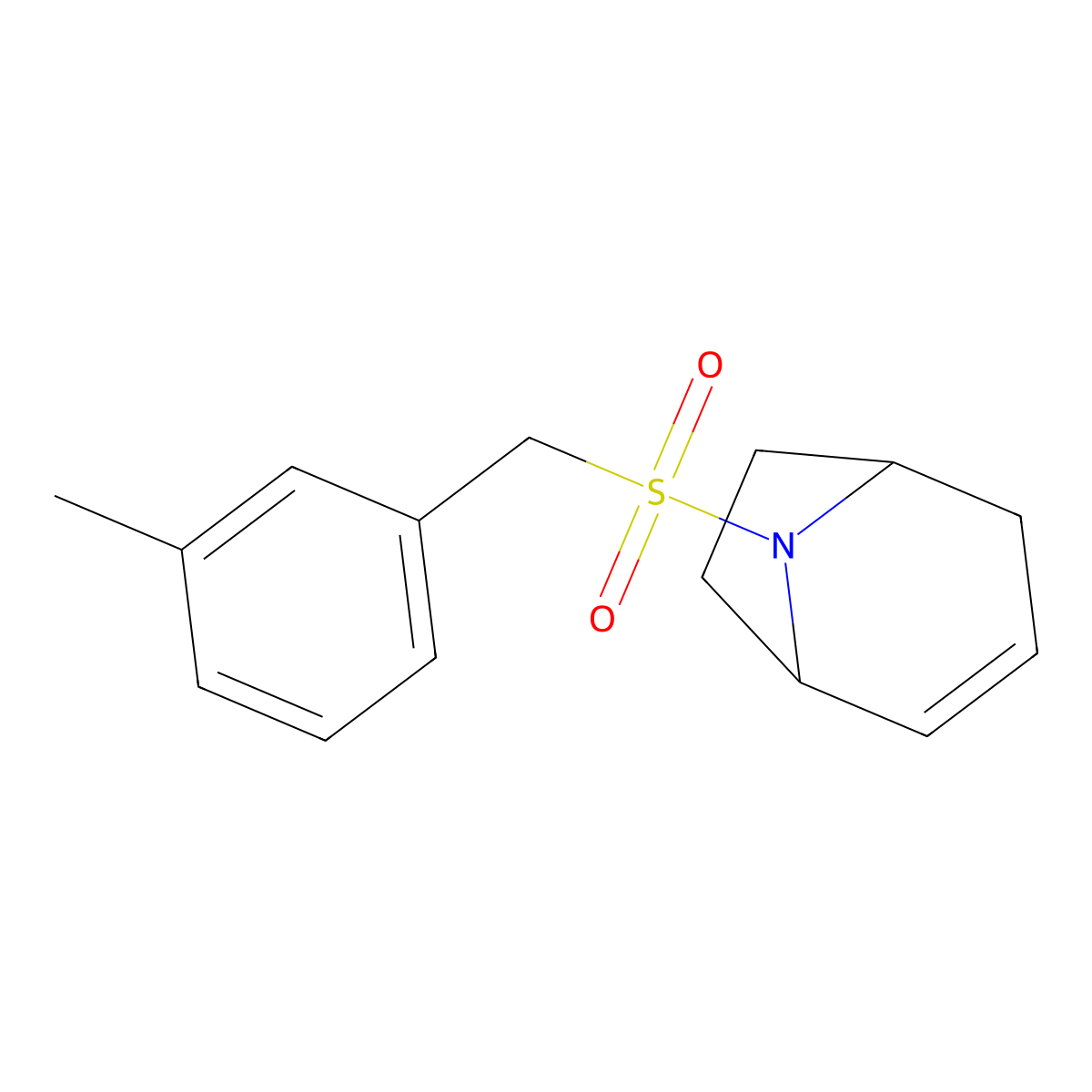(1R,5S)-8-((3-methylbenzyl)sulfonyl)-8-azabicyclo[3.2.1]oct-2-ene molecular structure, CAS 1797571-13-1