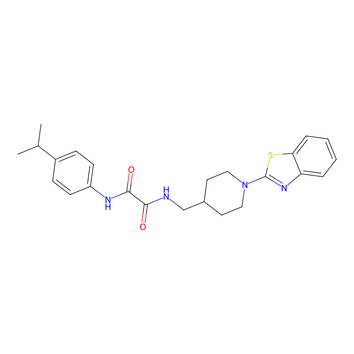 N1-((1-(benzo[d]thiazol-2-yl)piperidin-4-yl)methyl)-N2-(4-isopropylphenyl)oxalamide molecular structure, CAS 1797571-14-2