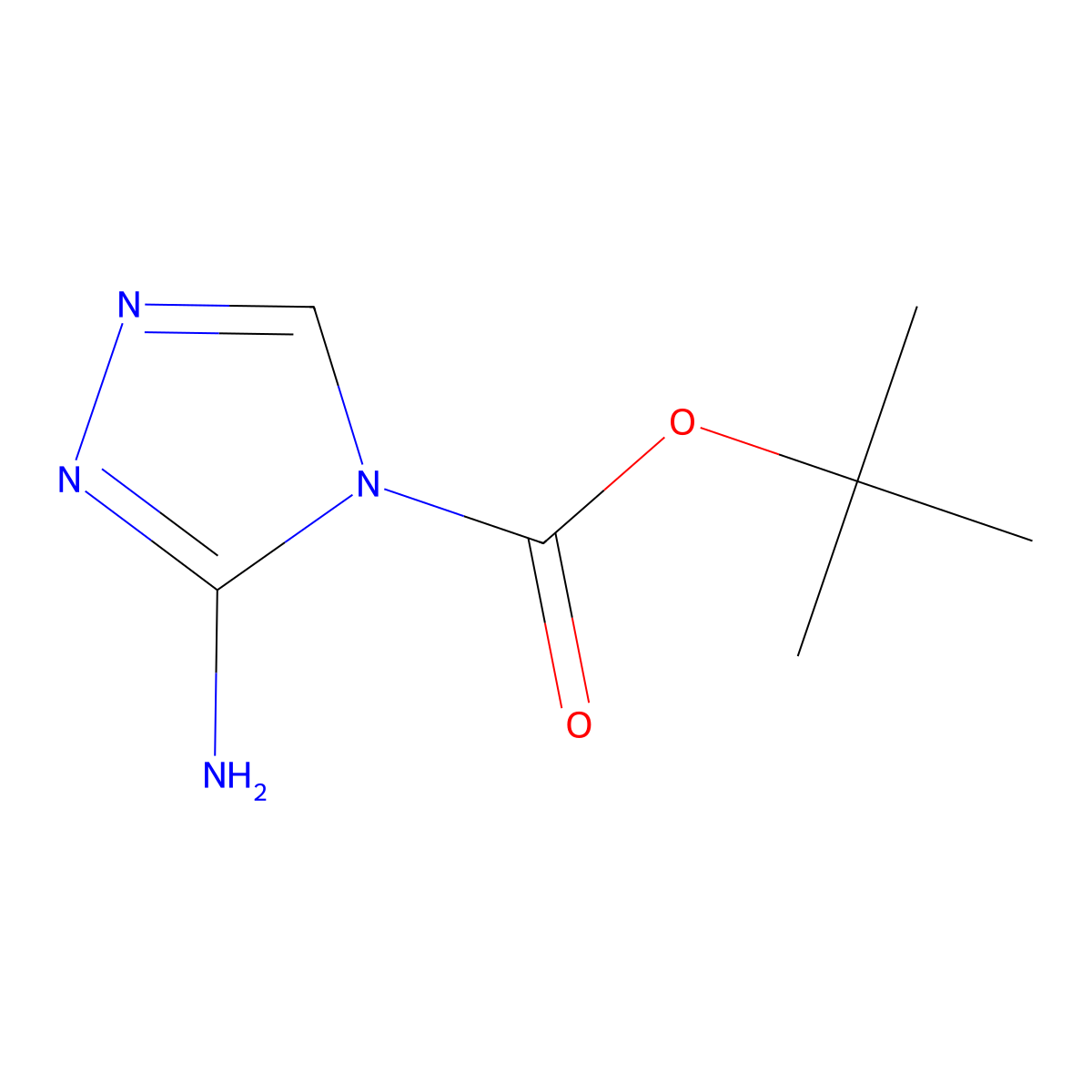 tert-butyl 3-amino-4H-1,2,4-triazole-4-carboxylate molecular structure, CAS 1797573-78-4
