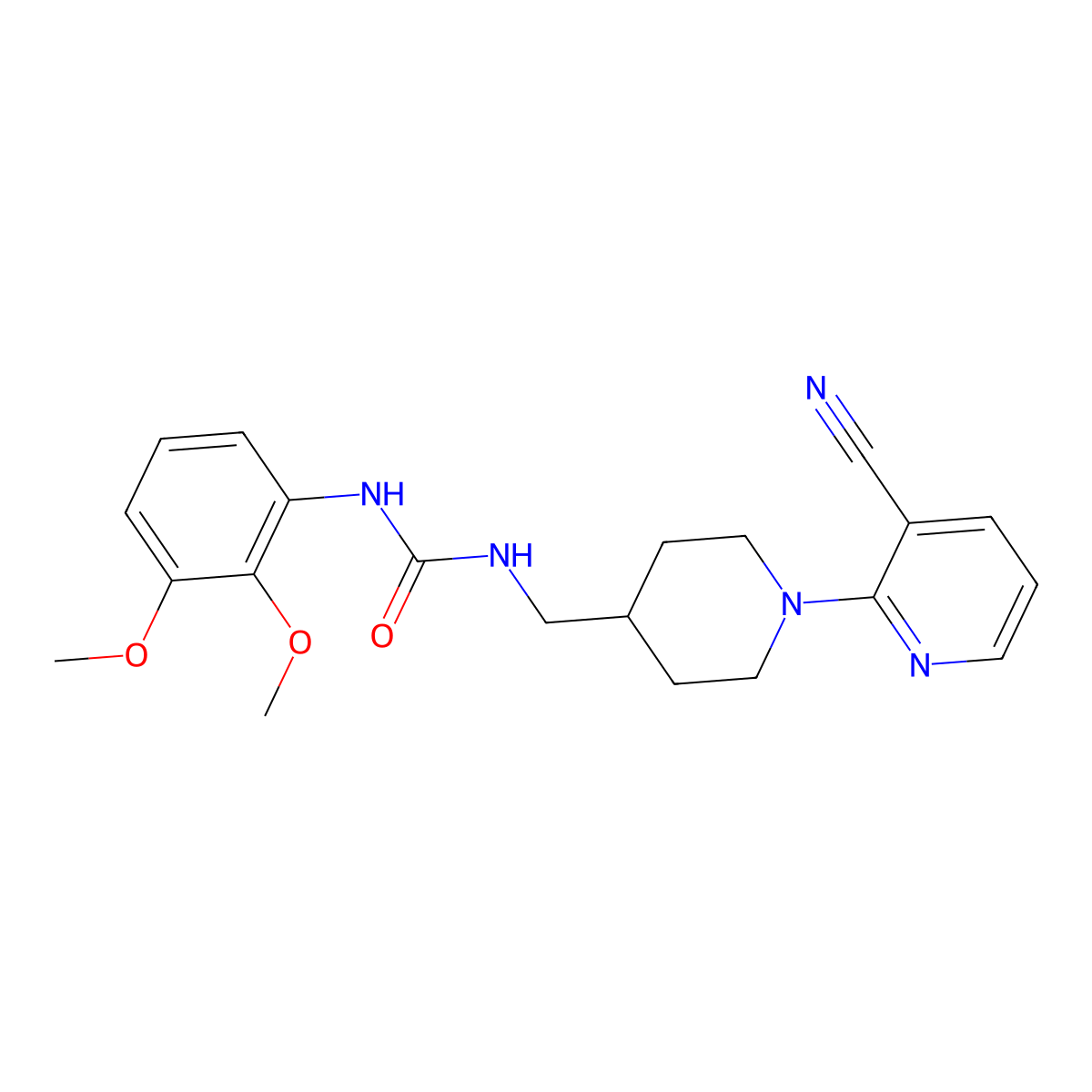 1-((1-(3-Cyanopyridin-2-yl)piperidin-4-yl)methyl)-3-(2,3-dimethoxyphenyl)urea molecular structure, CAS 1797574-28-7