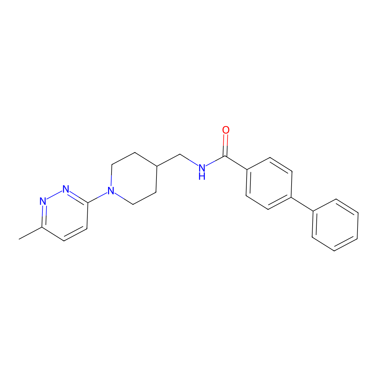 N-{[1-(6-methylpyridazin-3-yl)piperidin-4-yl]methyl}-[1,1'-biphenyl]-4-carboxamide molecular structure, CAS 1797574-43-6