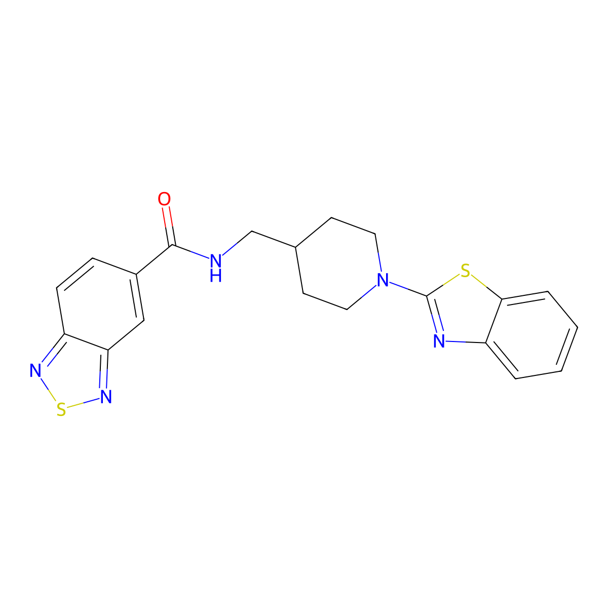 N-((1-(benzo[d]thiazol-2-yl)piperidin-4-yl)methyl)benzo[c][1,2,5]thiadiazole-5-carboxamide molecular structure, CAS 1797574-57-2