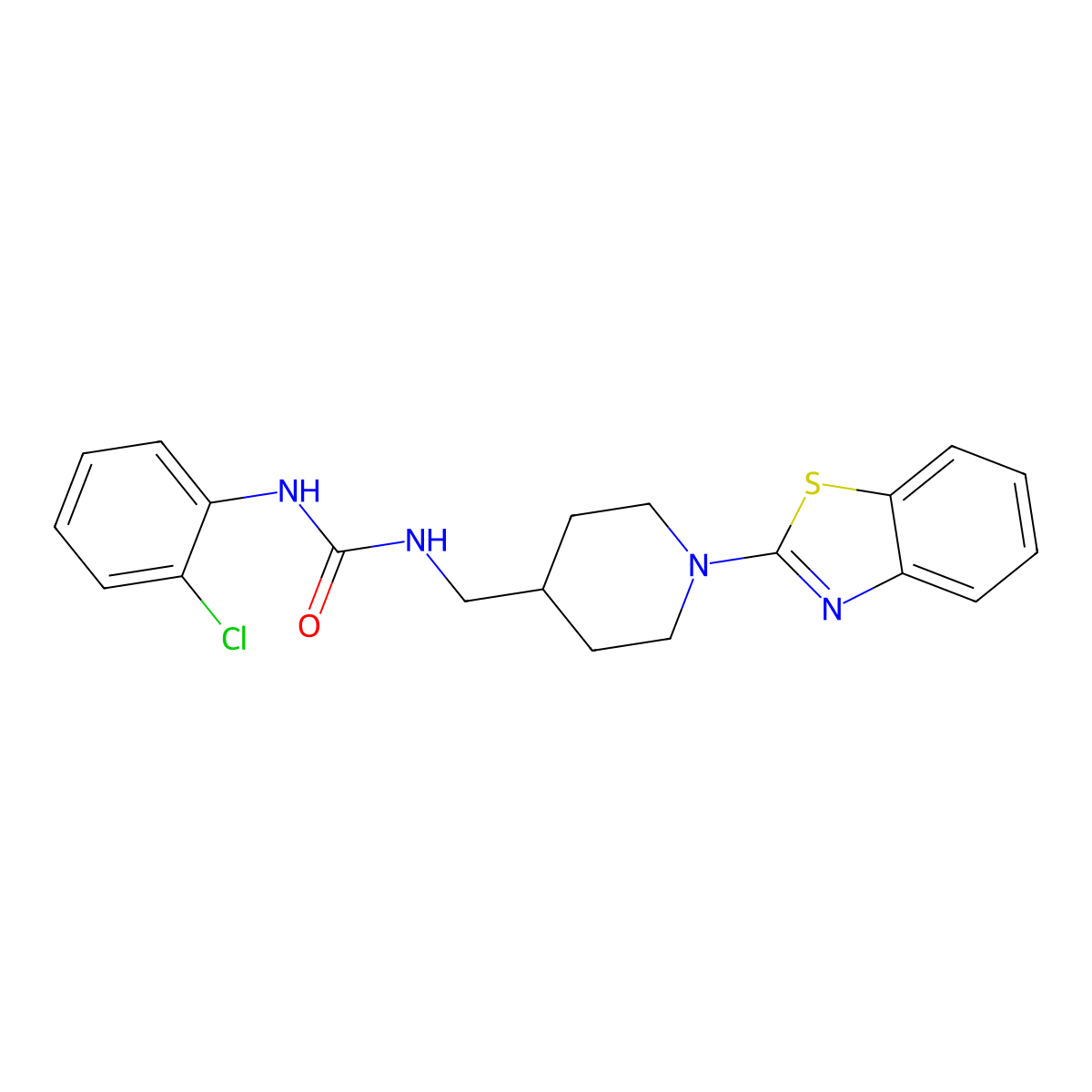 1-((1-(Benzo[d]thiazol-2-yl)piperidin-4-yl)methyl)-3-(2-chlorophenyl)urea molecular structure, CAS 1797574-62-9
