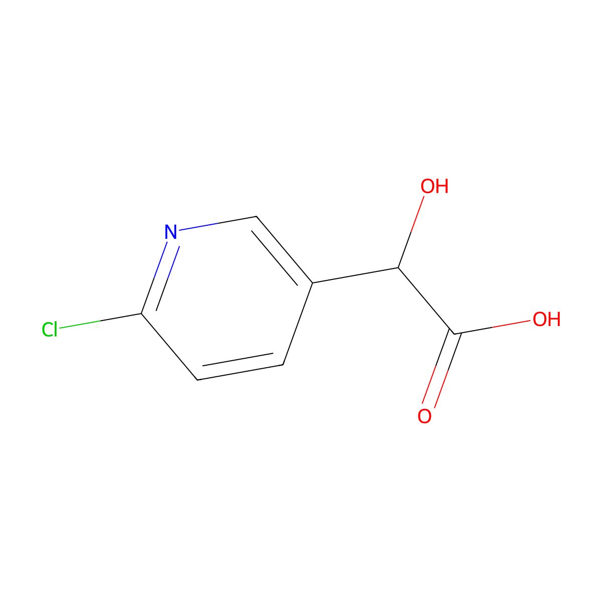 2-(6-Chloropyridin-3-yl)-2-hydroxyacetic acid molecular structure, CAS 179758-40-8