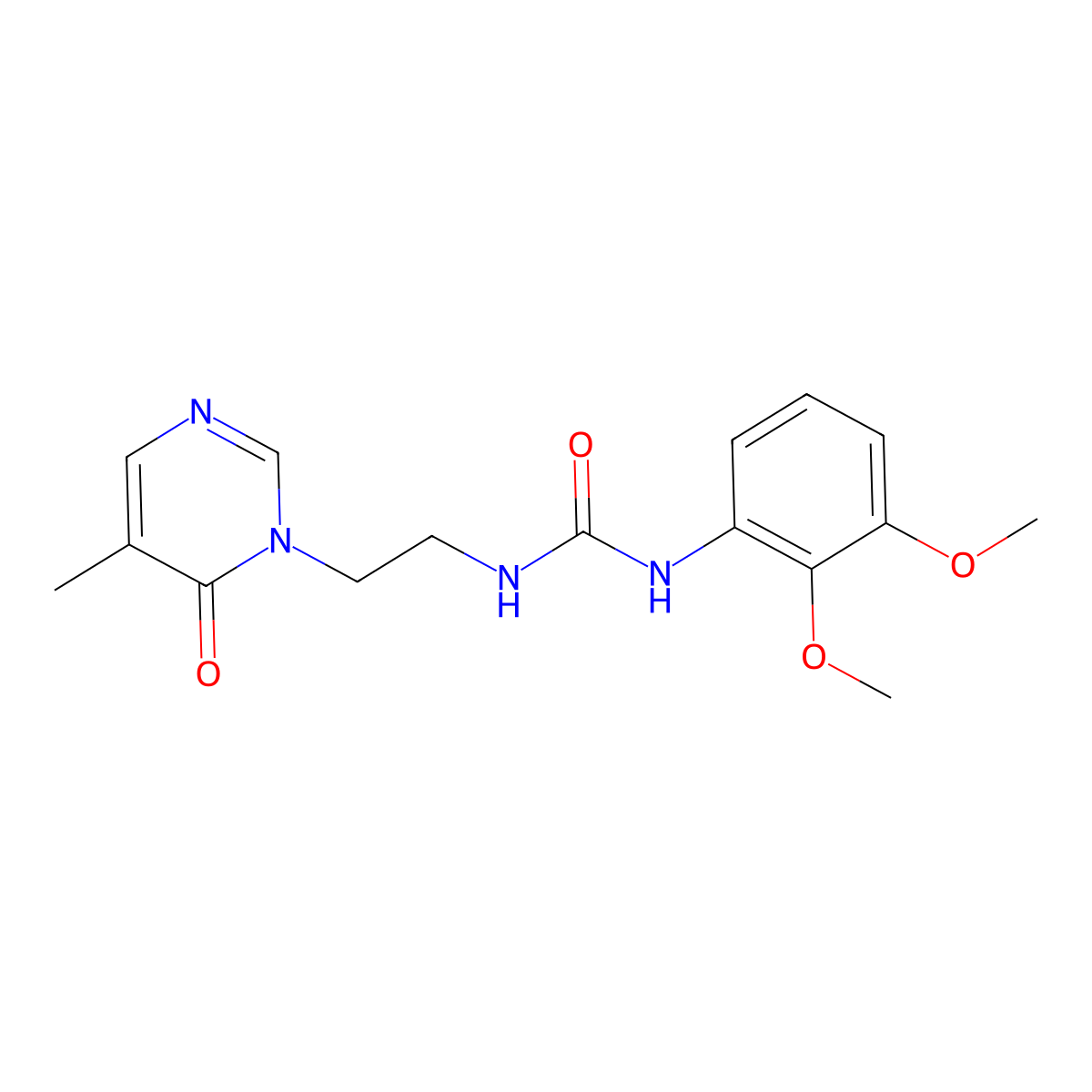 1-(2,3-dimethoxyphenyl)-3-(2-(5-methyl-6-oxopyrimidin-1(6H)-yl)ethyl)urea molecular structure, CAS 1797586-93-6
