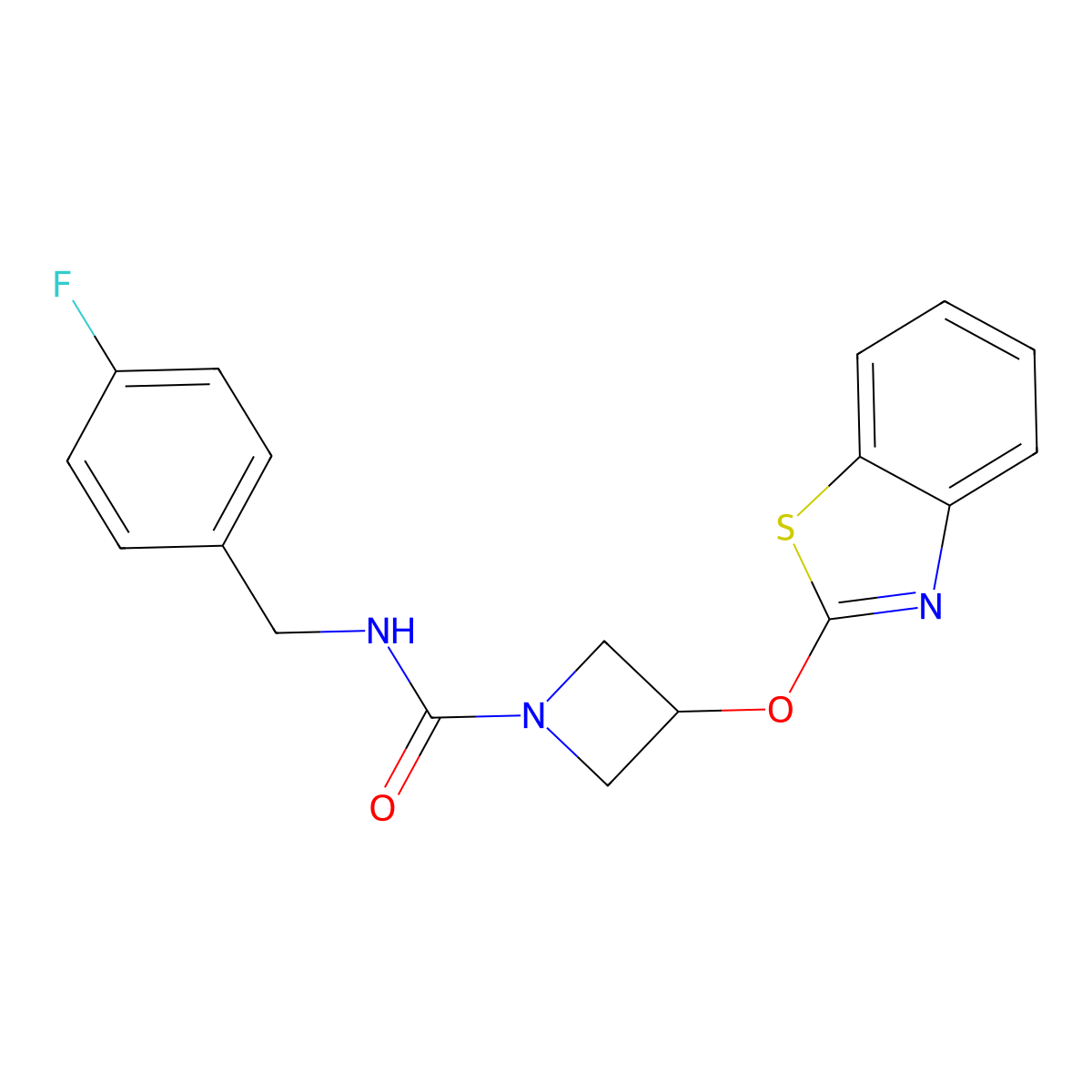 3-(benzo[d]thiazol-2-yloxy)-N-(4-fluorobenzyl)azetidine-1-carboxamide molecular structure, CAS 1797587-42-8
