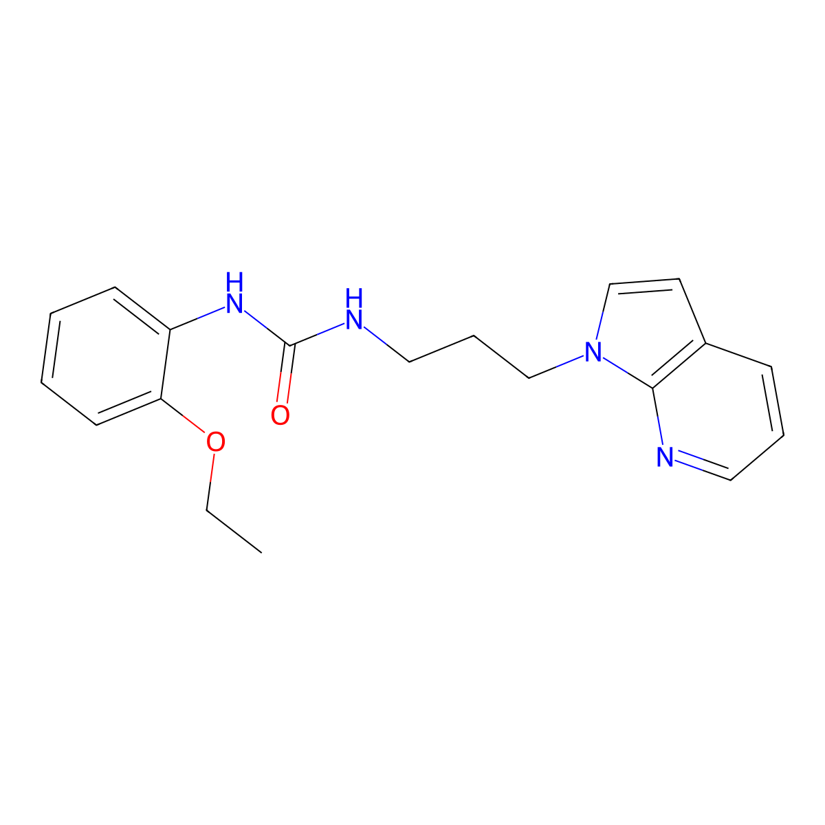 1-(3-(1H-pyrrolo[2,3-b]pyridin-1-yl)propyl)-3-(2-ethoxyphenyl)urea molecular structure, CAS 1797588-02-3
