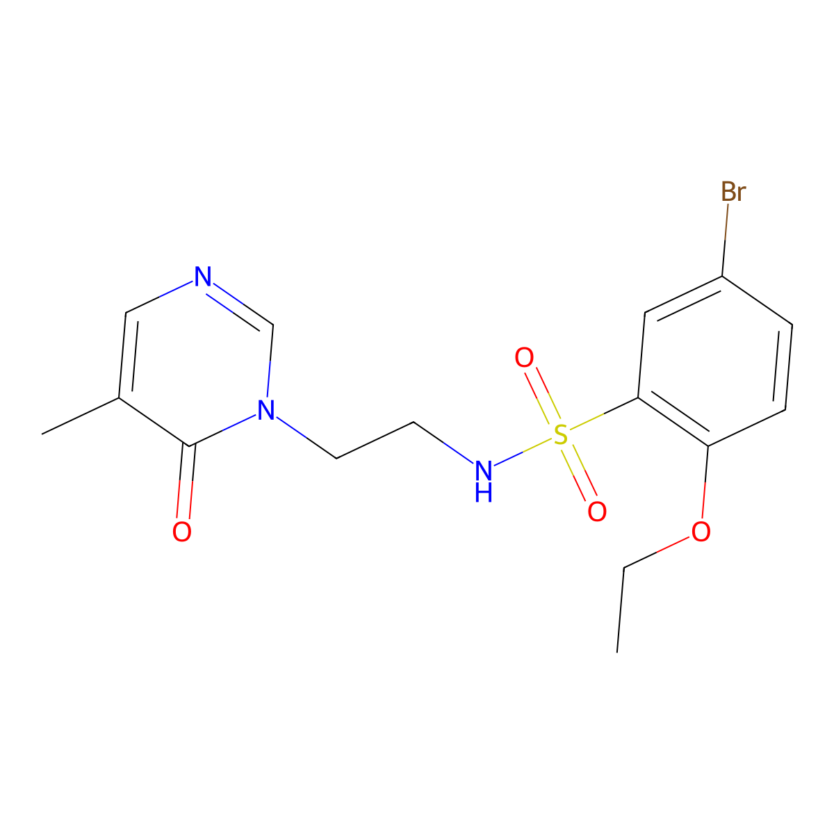 5-bromo-2-ethoxy-N-(2-(5-methyl-6-oxopyrimidin-1(6H)-yl)ethyl)benzenesulfonamide molecular structure, CAS 1797589-14-0