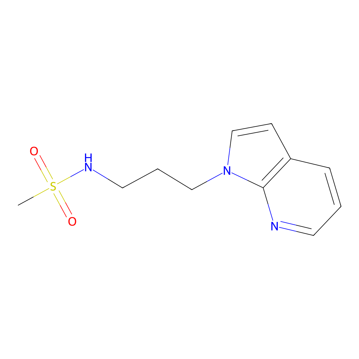 N-(3-{1H-pyrrolo[2,3-b]pyridin-1-yl}propyl)methanesulfonamide molecular structure, CAS 1797589-41-3