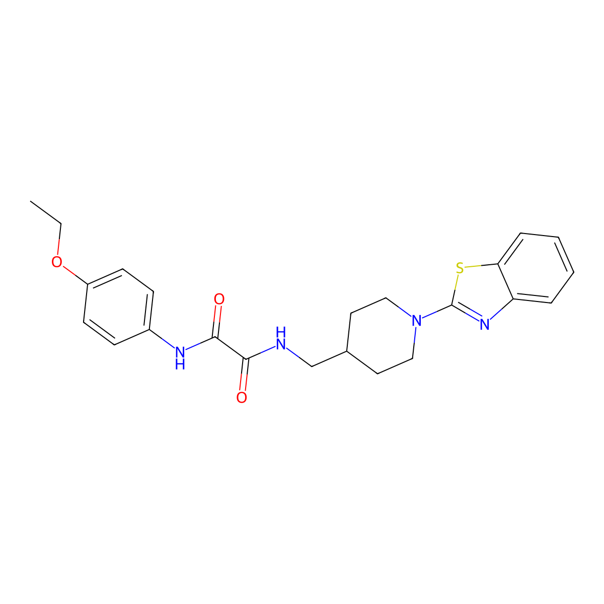 N1-((1-(benzo[d]thiazol-2-yl)piperidin-4-yl)methyl)-N2-(4-ethoxyphenyl)oxalamide molecular structure, CAS 1797591-51-5