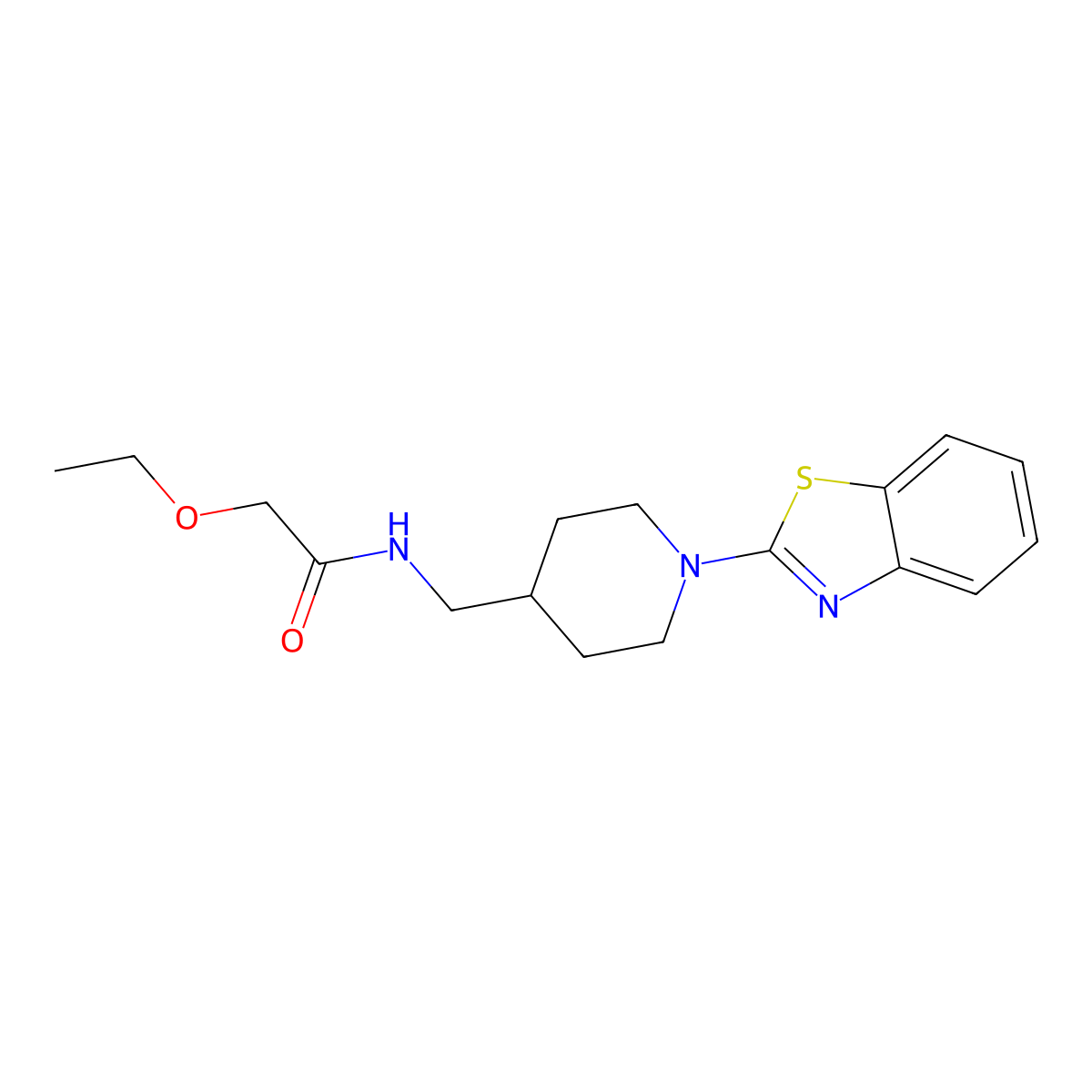 N-((1-(benzo[d]thiazol-2-yl)piperidin-4-yl)methyl)-2-ethoxyacetamide molecular structure, CAS 1797592-59-6