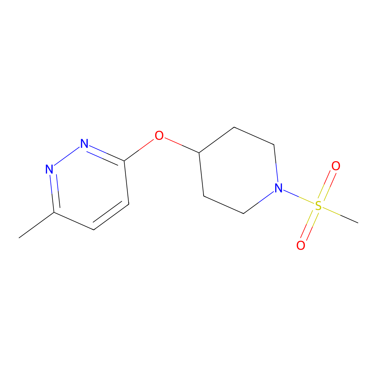 3-Methyl-6-((1-(methylsulfonyl)piperidin-4-yl)oxy)pyridazine molecular structure, CAS 1797593-32-8