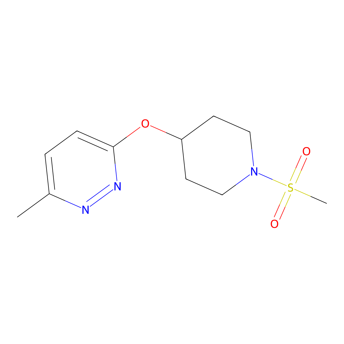 3-Methyl-6-((1-(methylsulfonyl)piperidin-4-yl)oxy)pyridazine molecular structure, CAS 1797593-32-8