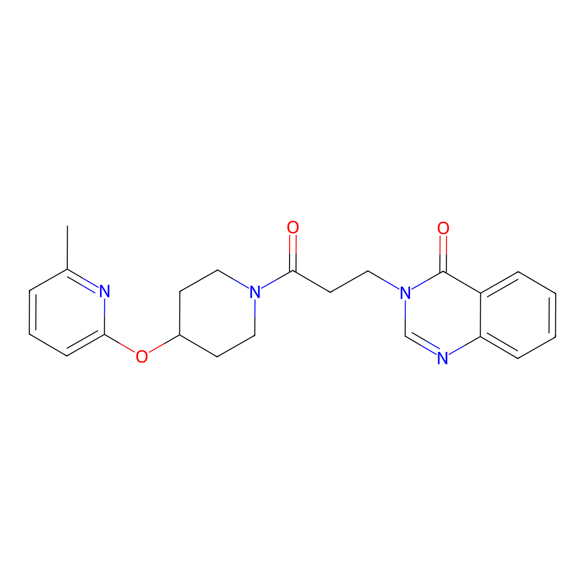 3-(3-(4-((6-methylpyridin-2-yl)oxy)piperidin-1-yl)-3-oxopropyl)quinazolin-4(3H)-one molecular structure, CAS 1797593-42-0