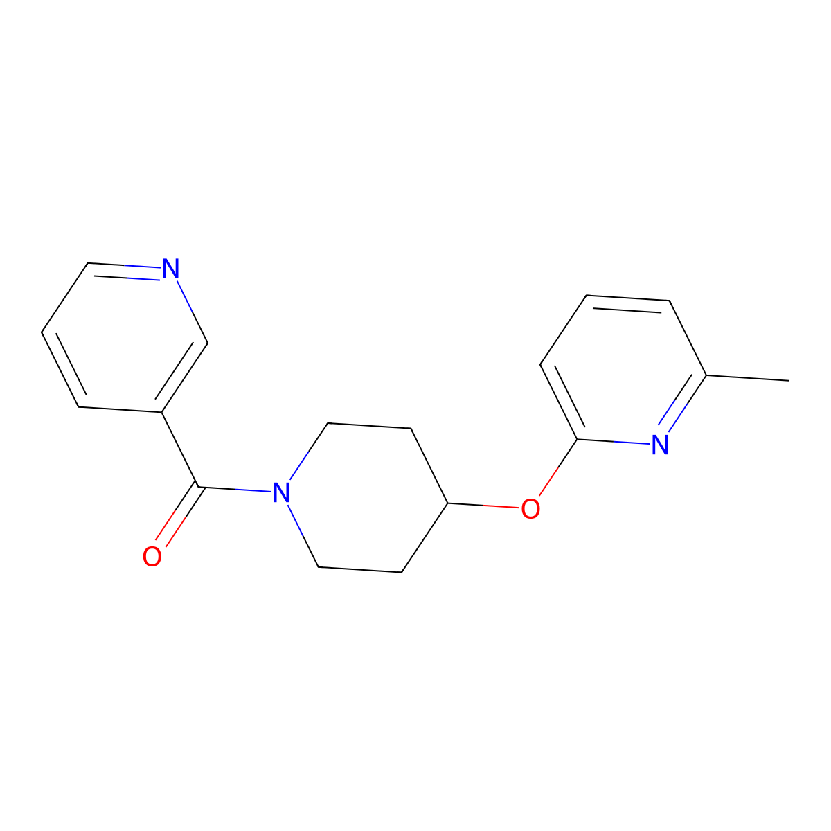 (4-((6-Methylpyridin-2-yl)oxy)piperidin-1-yl)(pyridin-3-yl)methanone molecular structure, CAS 1797597-01-3