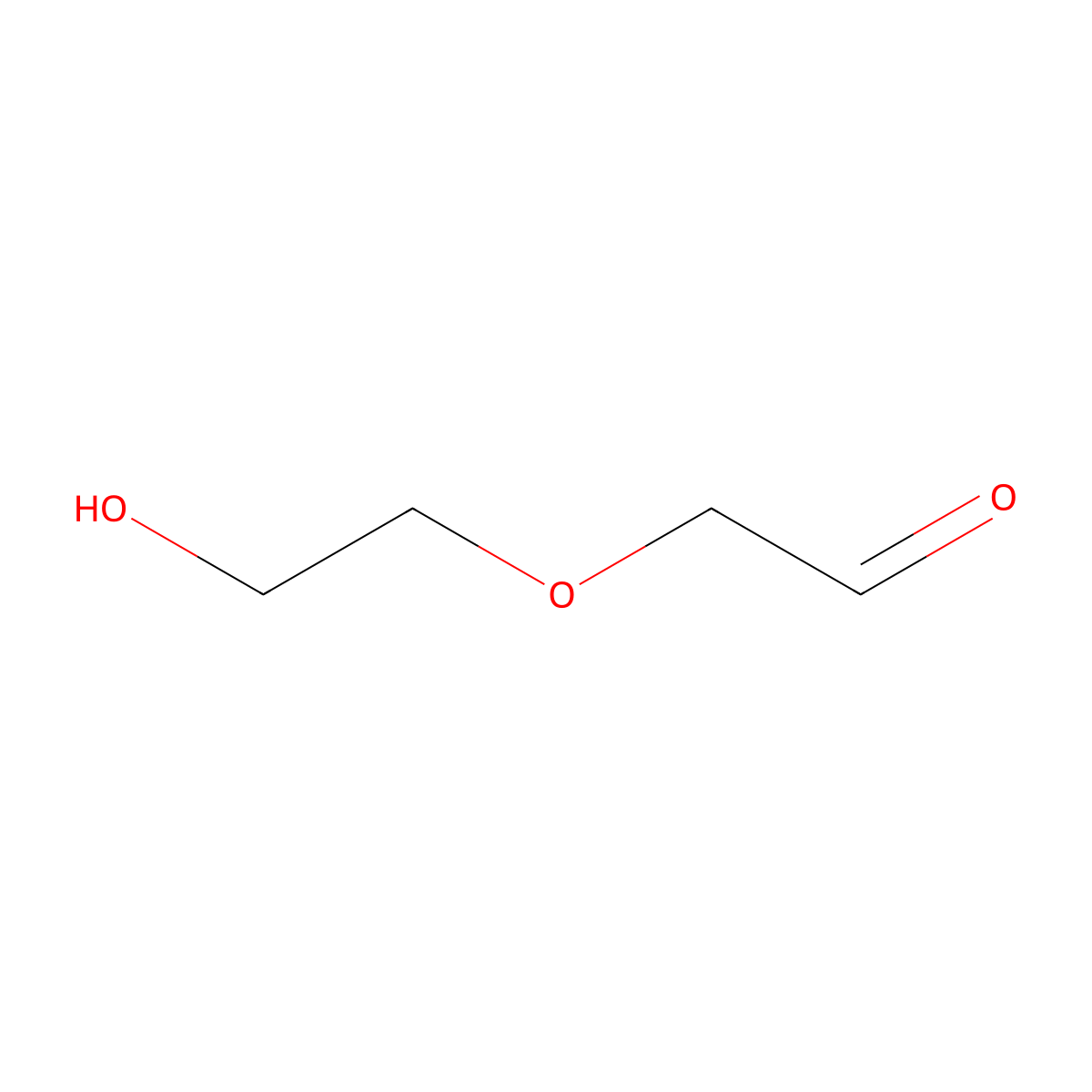 Acetaldehyde, 2-(2-hydroxyethoxy)- molecular structure, CAS 17976-70-4