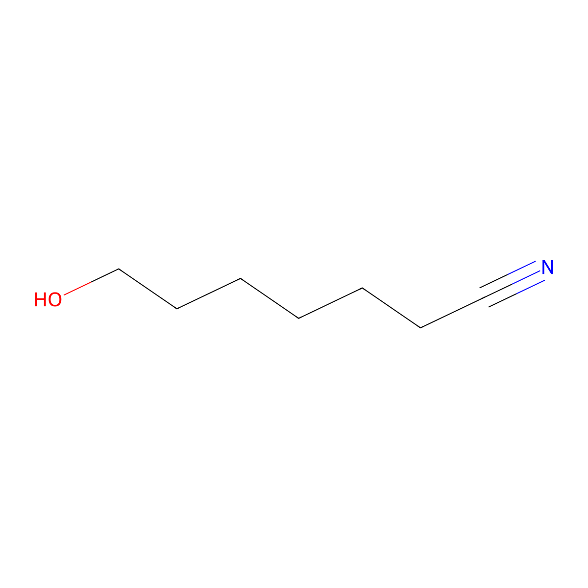 6-Cyano-1-hexanol molecular structure, CAS 17976-80-6