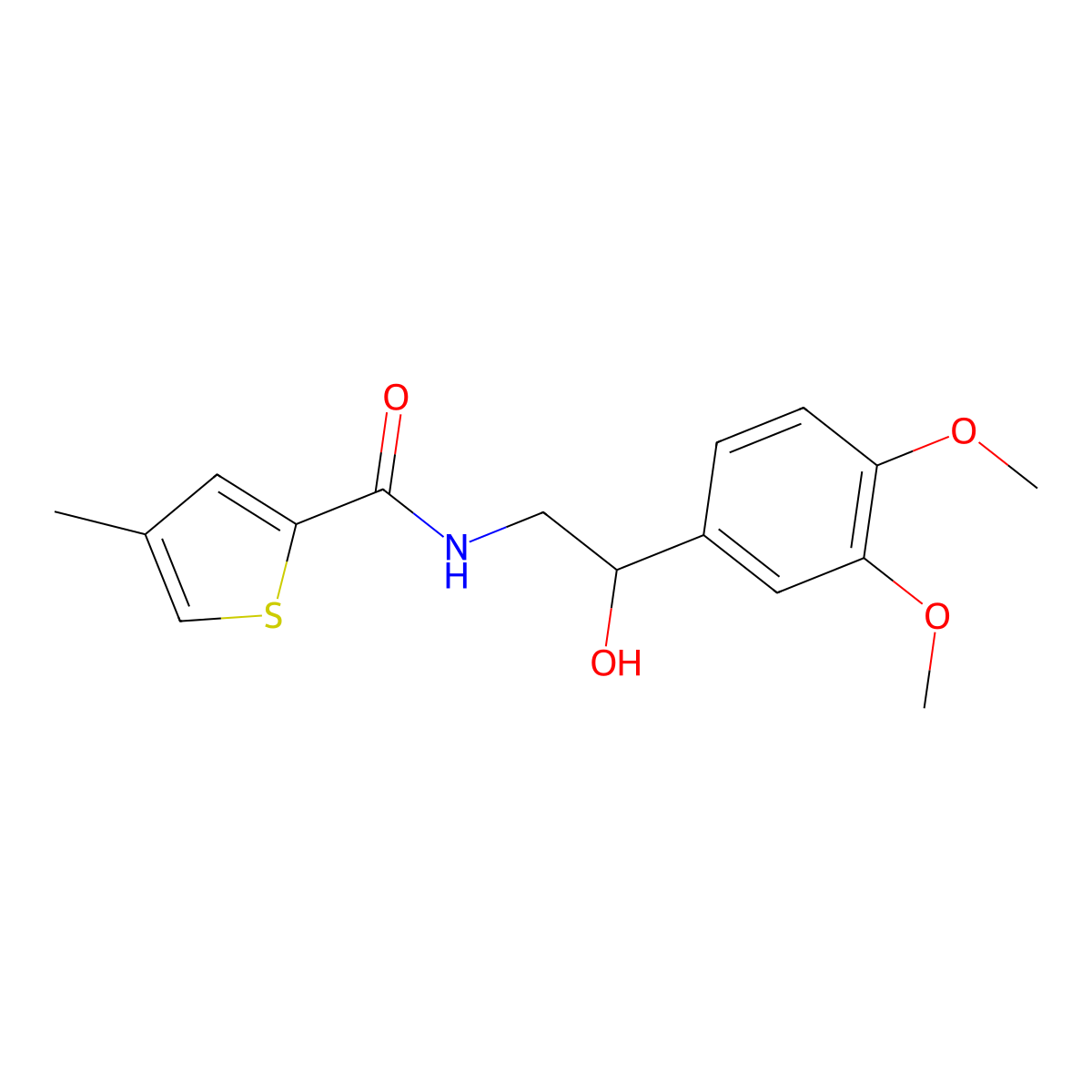 N-[2-(3,4-dimethoxyphenyl)-2-hydroxyethyl]-4-methylthiophene-2-carboxamide molecular structure, CAS 1797601-17-2