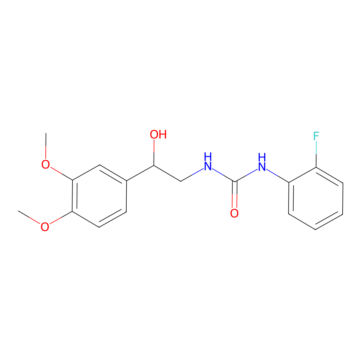 1-(2-(3,4-Dimethoxyphenyl)-2-hydroxyethyl)-3-(2-fluorophenyl)urea molecular structure, CAS 1797601-29-6