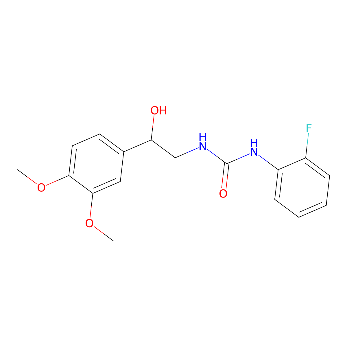 1-(2-(3,4-Dimethoxyphenyl)-2-hydroxyethyl)-3-(2-fluorophenyl)urea molecular structure, CAS 1797601-29-6