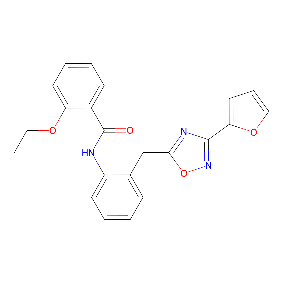 2-Ethoxy-N-(2-{[3-(furan-2-YL)-1,2,4-oxadiazol-5-YL]methyl}phenyl)benzamide molecular structure, CAS 1797603-04-3