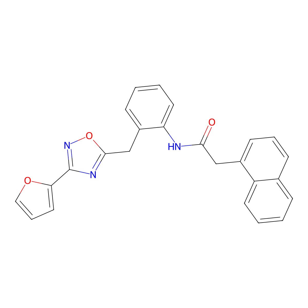 N-(2-{[3-(Furan-2-YL)-1,2,4-oxadiazol-5-YL]methyl}phenyl)-2-(naphthalen-1-YL)acetamide molecular structure, CAS 1797603-17-8