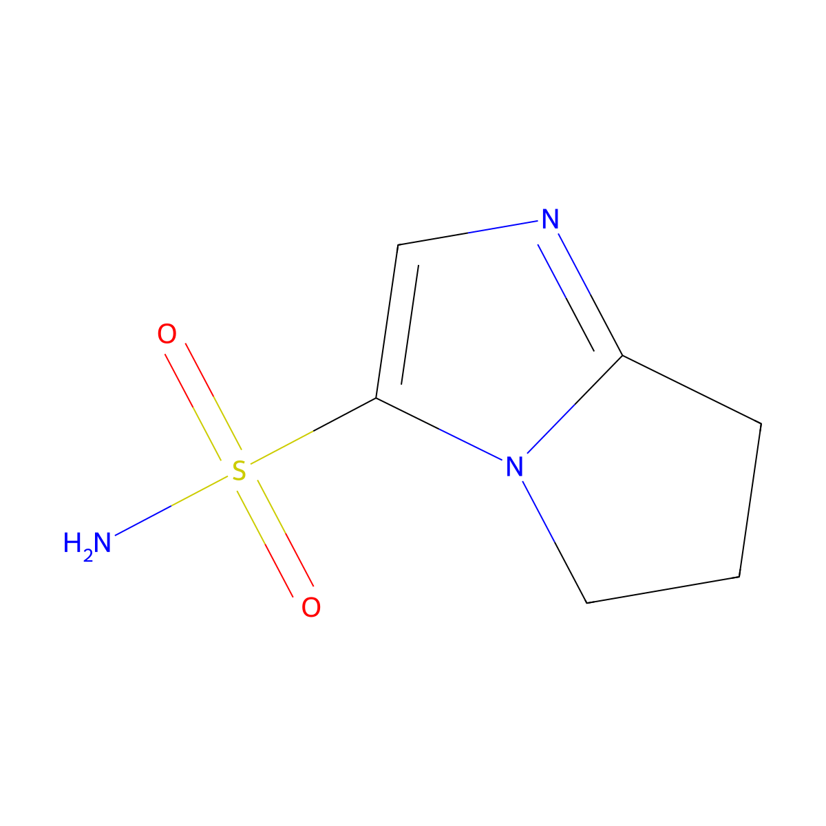 5H,6H,7H-pyrrolo[1,2-a]imidazole-3-sulfonamide molecular structure, CAS 1797604-60-4
