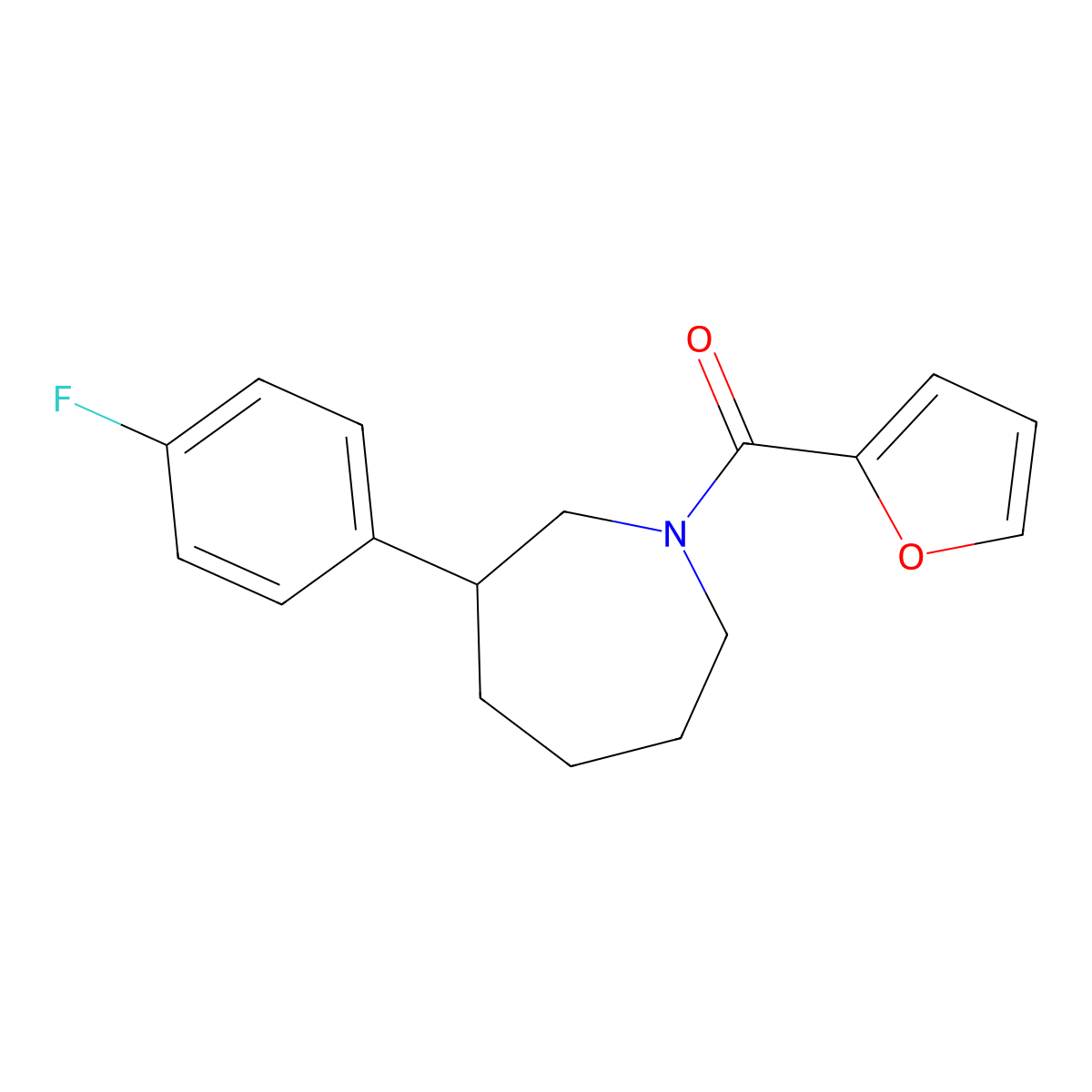 (3-(4-Fluorophenyl)azepan-1-yl)(furan-2-yl)methanone molecular structure, CAS 1797604-67-1