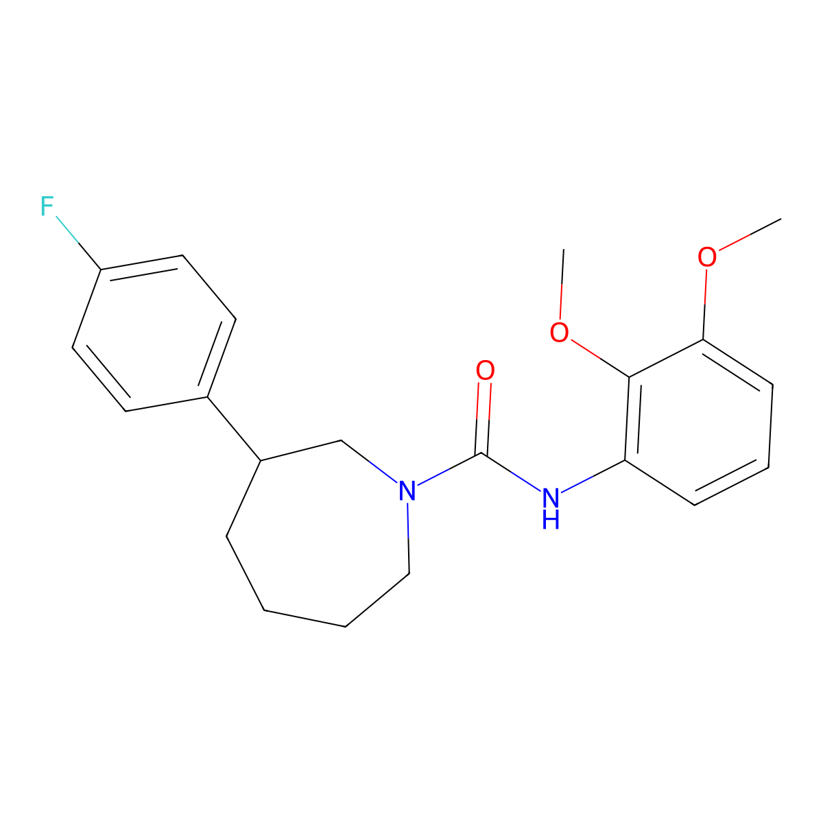 N-(2,3-dimethoxyphenyl)-3-(4-fluorophenyl)azepane-1-carboxamide molecular structure, CAS 1797604-87-5