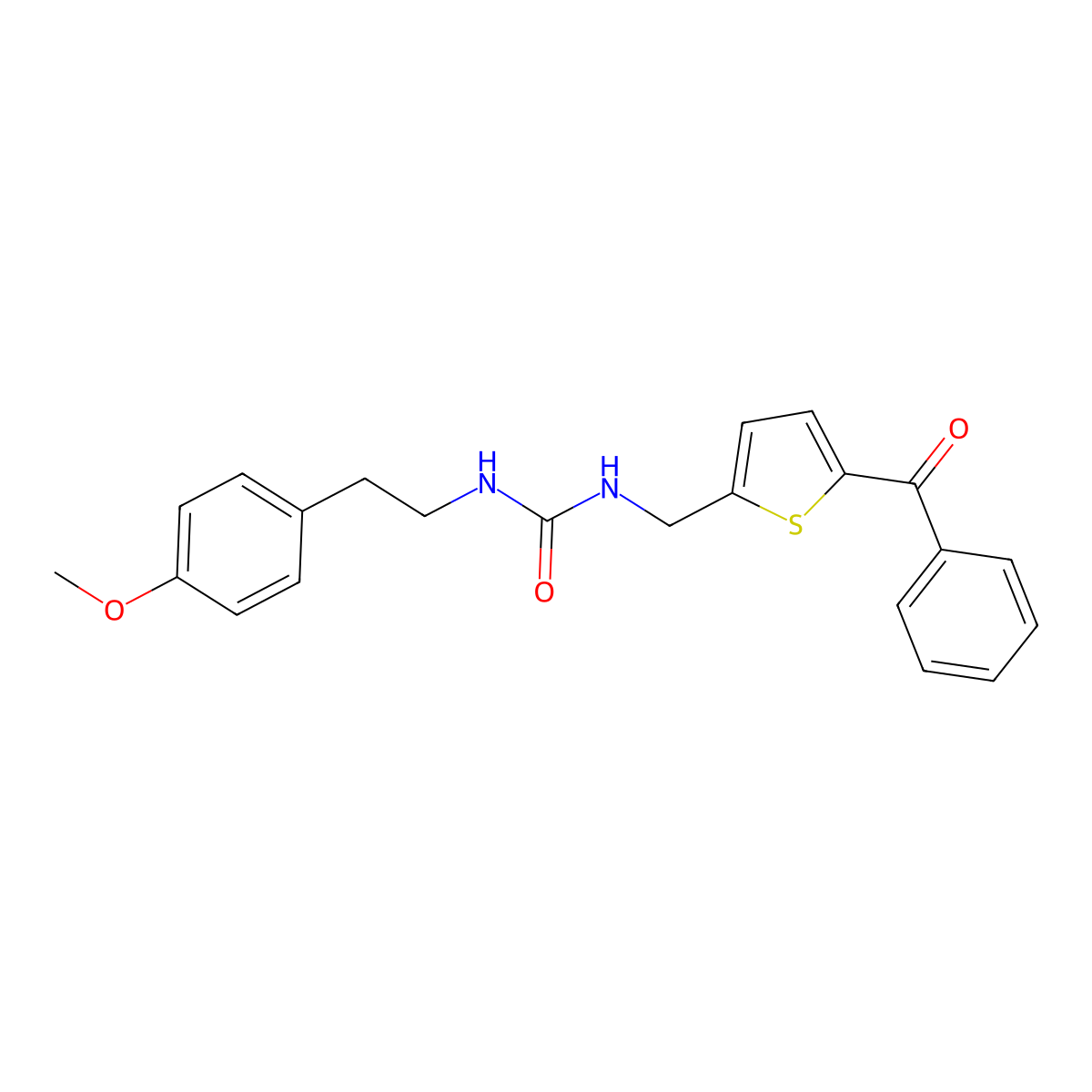 1-((5-Benzoylthiophen-2-yl)methyl)-3-(4-methoxyphenethyl)urea molecular structure, CAS 1797615-57-6