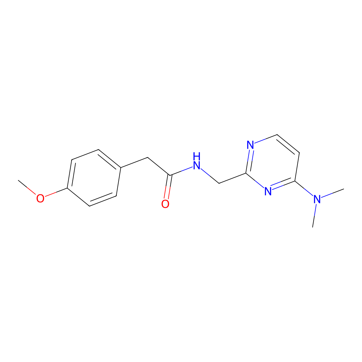 N-{[4-(dimethylamino)pyrimidin-2-yl]methyl}-2-(4-methoxyphenyl)acetamide molecular structure, CAS 1797619-69-2