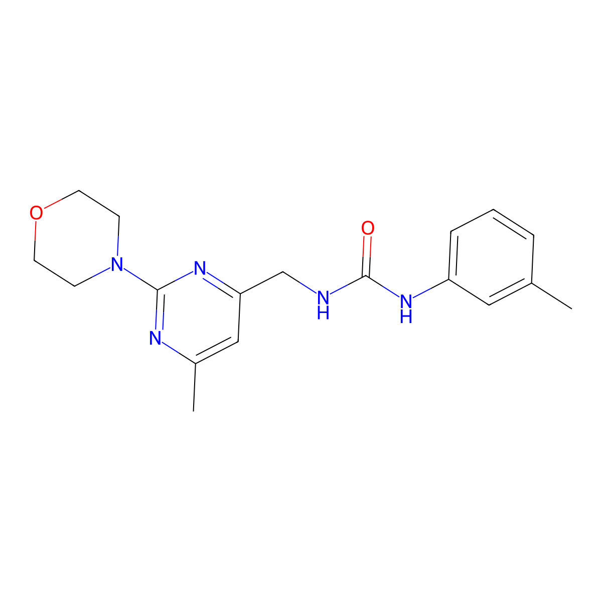 1-((6-Methyl-2-morpholinopyrimidin-4-yl)methyl)-3-(m-tolyl)urea molecular structure, CAS 1797620-66-6