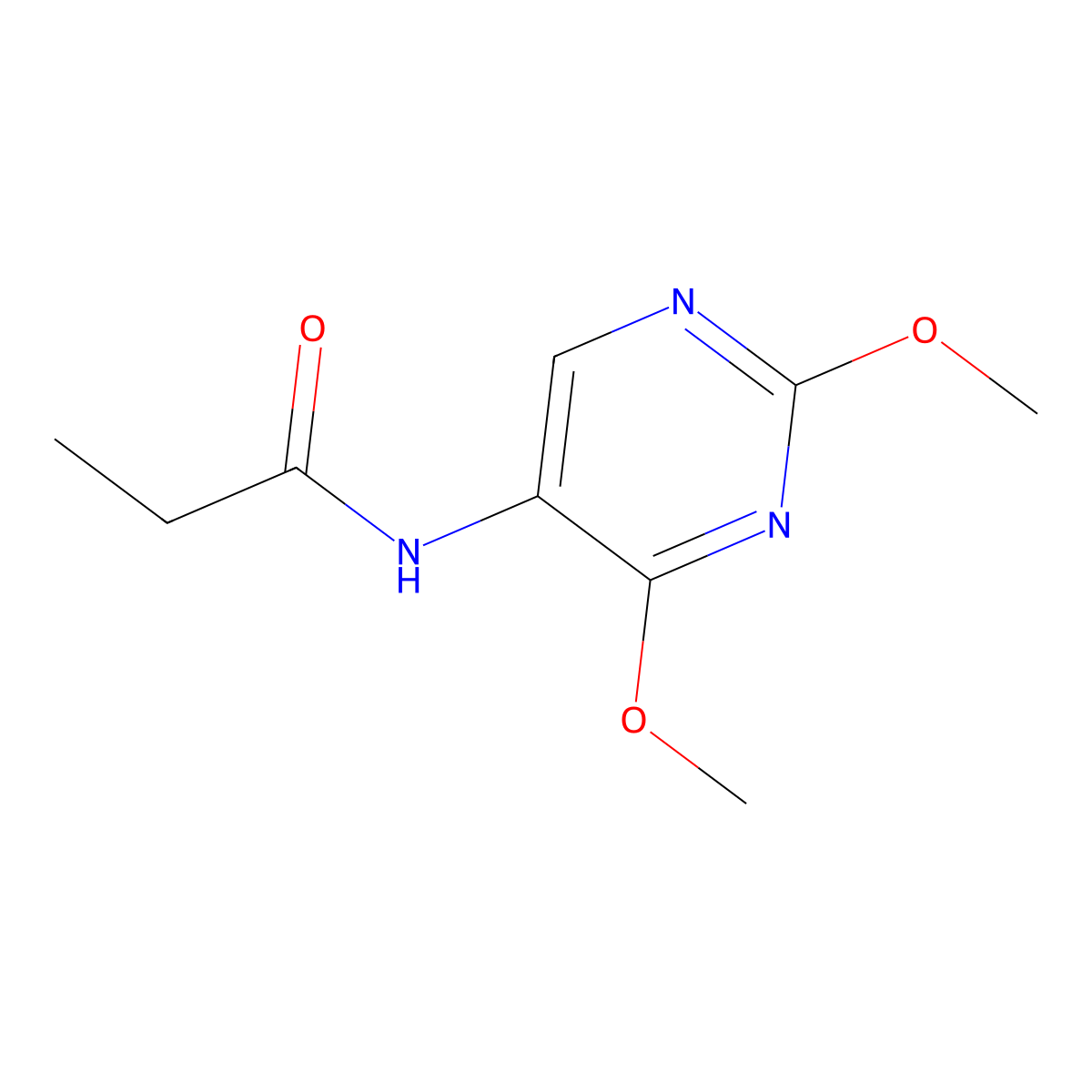 N-(2,4-dimethoxypyrimidin-5-yl)propionamide molecular structure, CAS 1797621-80-7