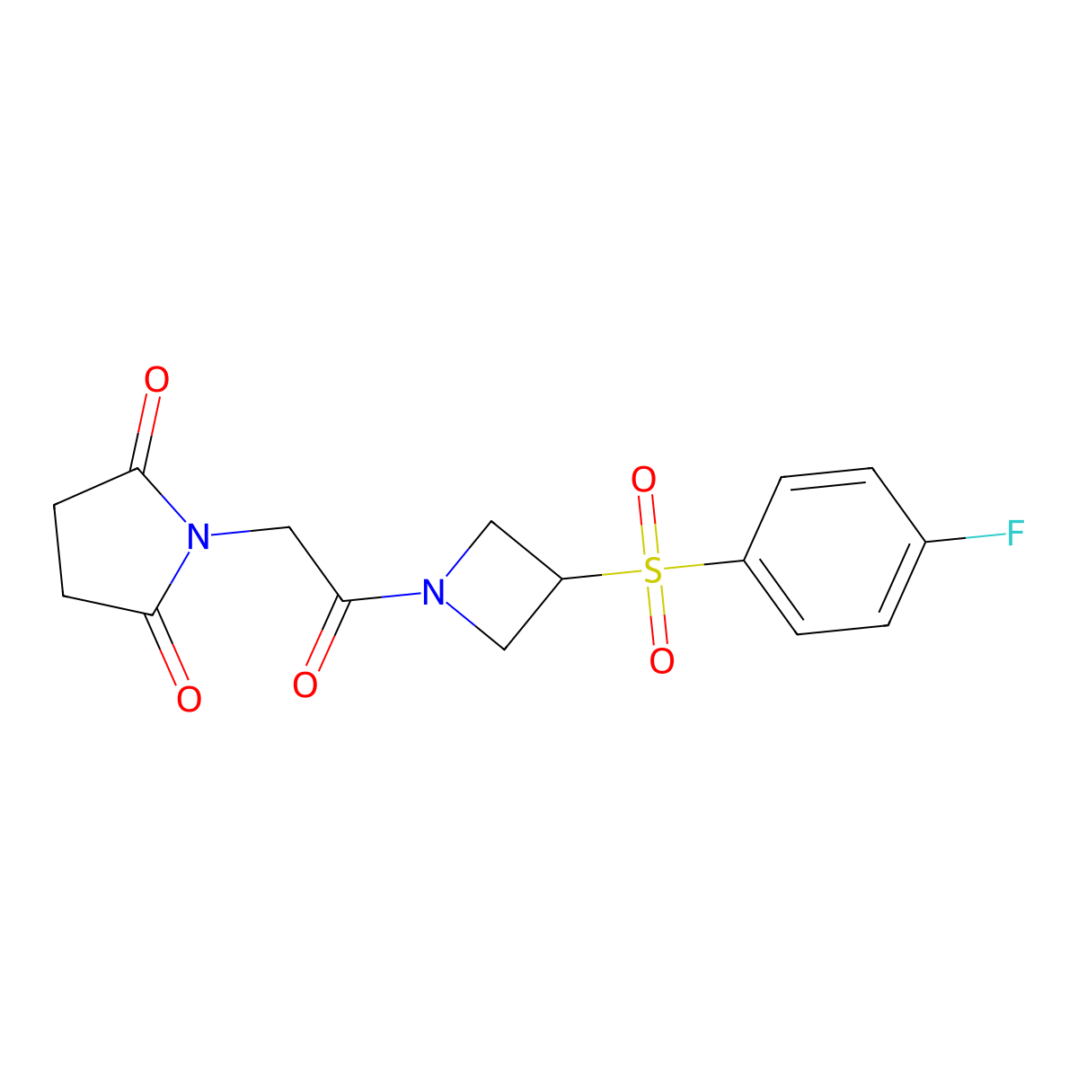 1-(2-(3-((4-Fluorophenyl)sulfonyl)azetidin-1-yl)-2-oxoethyl)pyrrolidine-2,5-dione molecular structure, CAS 1797630-45-5