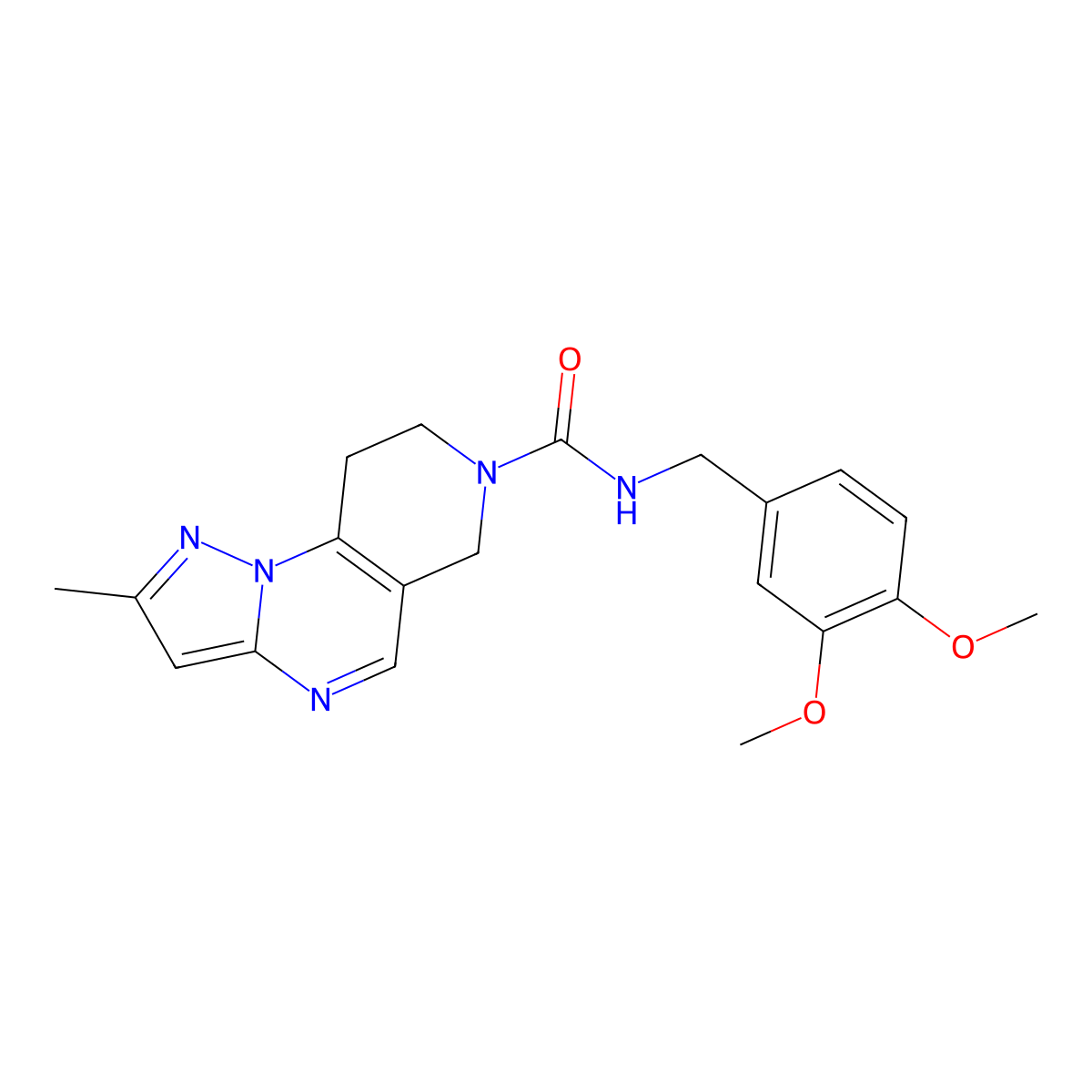 N-[(3,4-dimethoxyphenyl)methyl]-4-methyl-2,3,7,11-tetraazatricyclo[7.4.0.0^{2,6}]trideca-1(9),3,5,7-tetraene-11-carboxamide molecular structure, CAS 1797636-31-7