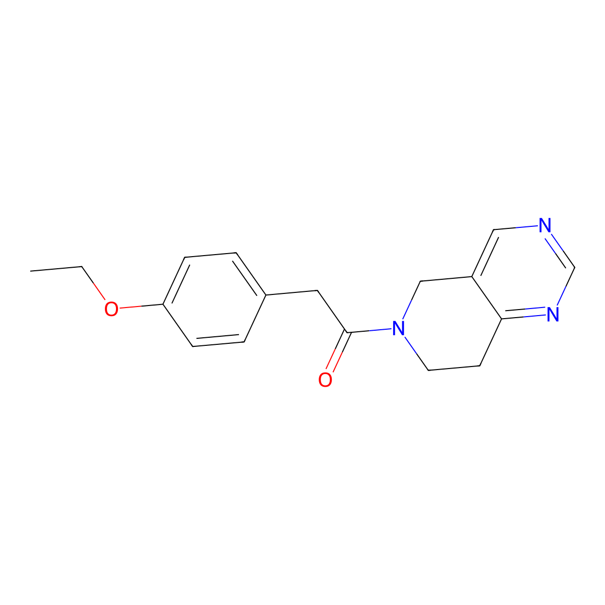 1-(7,8-dihydropyrido[4,3-d]pyrimidin-6(5H)-yl)-2-(4-ethoxyphenyl)ethanone molecular structure, CAS 1797636-63-5