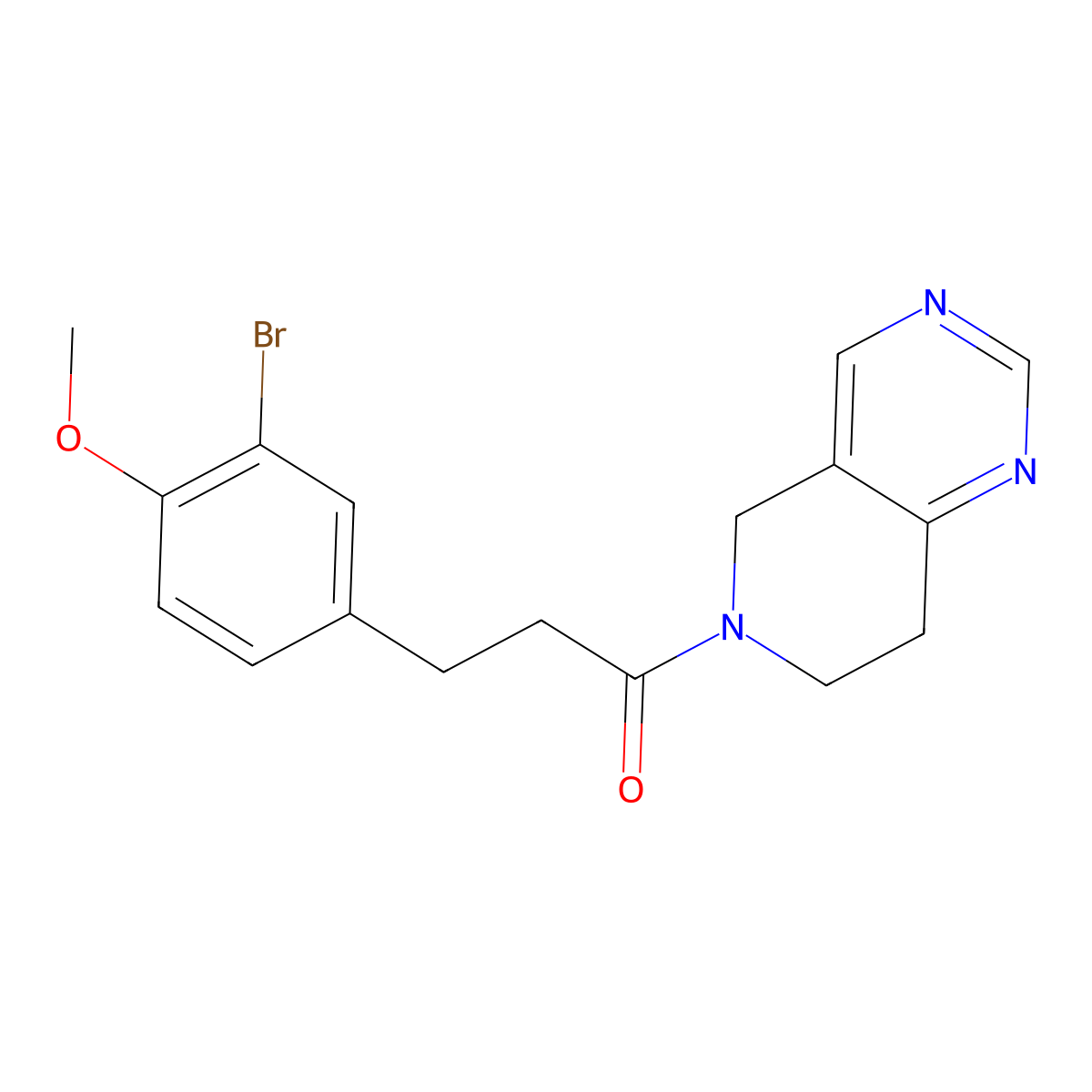 3-(3-bromo-4-methoxyphenyl)-1-(7,8-dihydropyrido[4,3-d]pyrimidin-6(5H)-yl)propan-1-one molecular structure, CAS 1797636-89-5