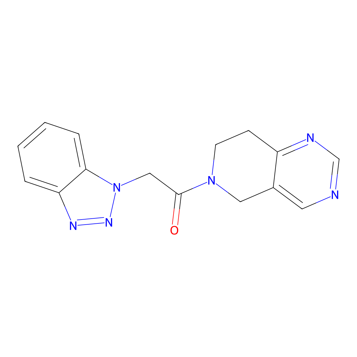 2-(1H-benzo[d][1,2,3]triazol-1-yl)-1-(7,8-dihydropyrido[4,3-d]pyrimidin-6(5H)-yl)ethanone molecular structure, CAS 1797637-17-2