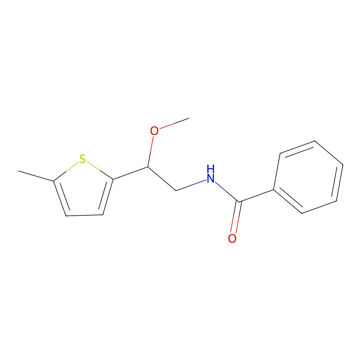 N-[2-Methoxy-2-(5-methylthiophen-2-YL)ethyl]benzamide molecular structure, CAS 1797639-88-3