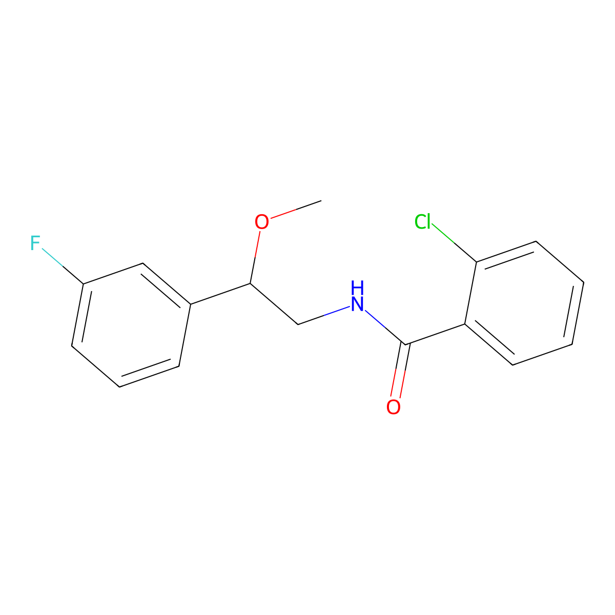 2-Chloro-N-[2-(3-fluorophenyl)-2-methoxyethyl]benzamide molecular structure, CAS 1797640-61-9