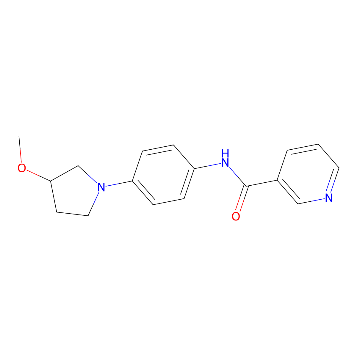 N-(4-(3-methoxypyrrolidin-1-yl)phenyl)nicotinamide molecular structure, CAS 1797640-90-4