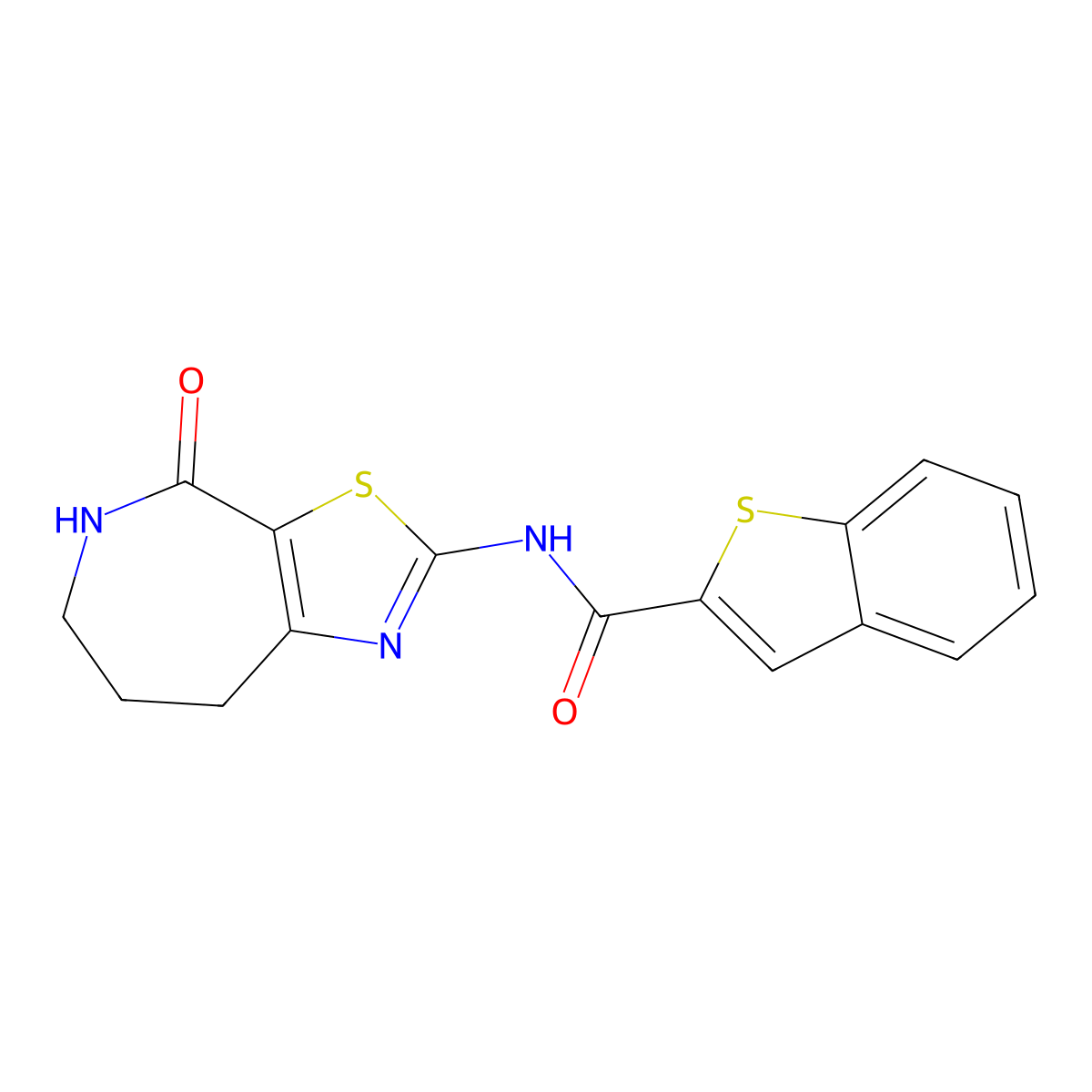 N-(4-oxo-5,6,7,8-tetrahydro-4H-thiazolo[5,4-c]azepin-2-yl)benzo[b]thiophene-2-carboxamide molecular structure, CAS 1797641-15-6