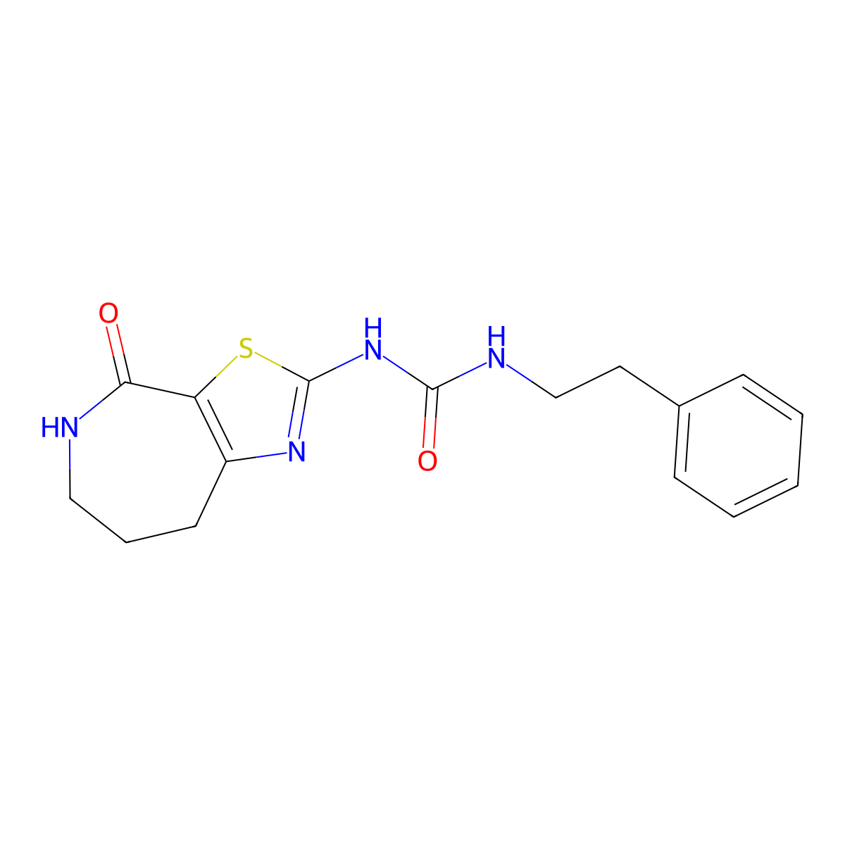 1-(4-oxo-5,6,7,8-tetrahydro-4H-thiazolo[5,4-c]azepin-2-yl)-3-phenethylurea molecular structure, CAS 1797641-30-5