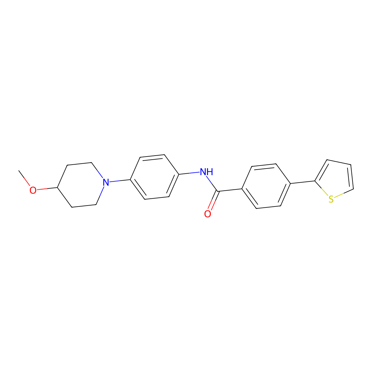 N-[4-(4-Methoxypiperidin-1-YL)phenyl]-4-(thiophen-2-YL)benzamide molecular structure, CAS 1797641-66-7