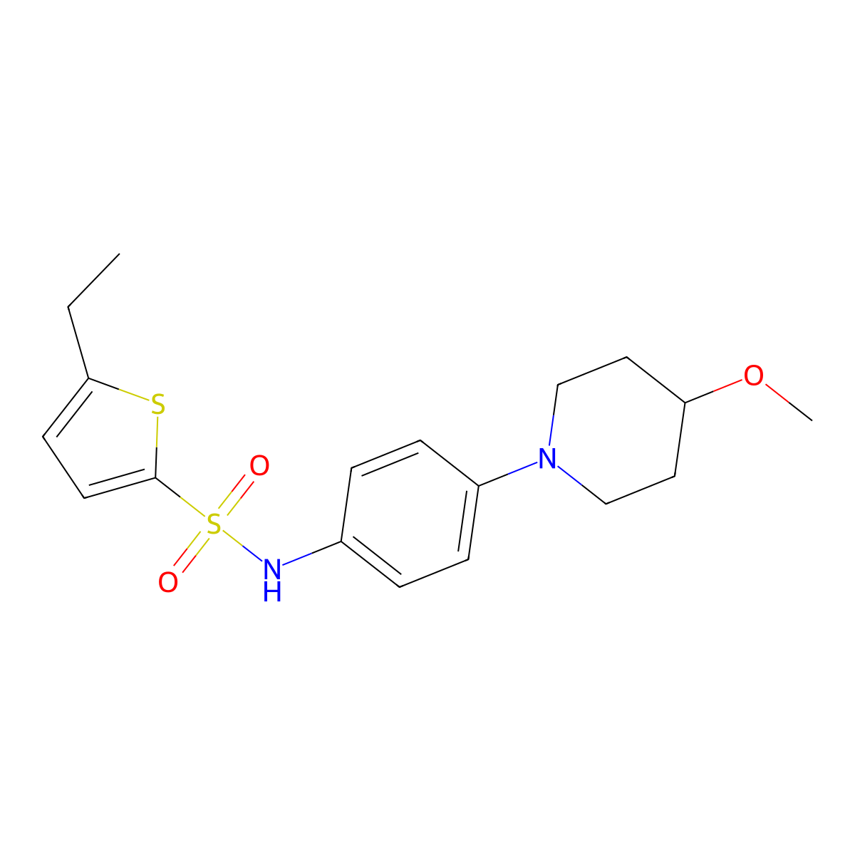5-ethyl-N-(4-(4-methoxypiperidin-1-yl)phenyl)thiophene-2-sulfonamide molecular structure, CAS 1797641-87-2